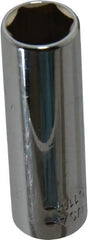 Blackhawk by Proto - 1/4" Drive, Deep Hand Socket - 6 Points, 1-15/16" OAL, Chrome Finish - All Tool & Supply