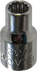 Blackhawk by Proto - 7/32", 1/4" Drive, Standard Hand Socket - 12 Points, 1" OAL, Chrome Finish - All Tool & Supply