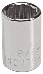 Blackhawk by Proto - 1/4" Drive, Standard Hand Socket - 12 Points, 7/8" OAL, Chrome Finish - All Tool & Supply