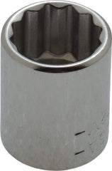 Blackhawk by Proto - 1/4" Drive, Standard Hand Socket - 12 Points, 7/8" OAL, Chrome Finish - All Tool & Supply