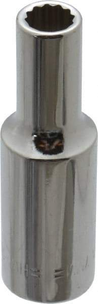 Blackhawk by Proto - 3/8" Drive, Deep Hand Socket - 12 Points, 2-7/64" OAL, Chrome Finish - All Tool & Supply