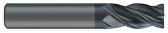 SGS - 9/16", 4 Flute, Single End, Solid Carbide, 0.03" Corner Radius End Mill - 6" OAL, Right Hand Flute, 1-1/8" LOC, Right Hand Cut, 2-1/2" Extended Reach - All Tool & Supply