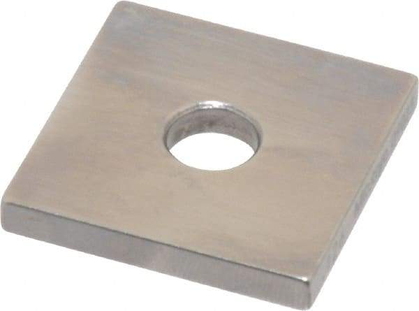 Mitutoyo - 0.126" Square Steel Gage Block - Accuracy Grade 0, Includes Certificate of Inspection - All Tool & Supply