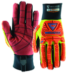 Synthetic Leather Double Palm Reinforced Red PVC PalmGloves 2XL - All Tool & Supply