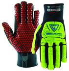 Synthetic Leather Double Palm Reinforced Red PVC PalmGloves X-Large - All Tool & Supply