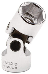 Proto - 1/2" Drive, Standard Hand Socket - 6 Points, 2-9/16" OAL, Chrome Vanadium, Chrome Finish - All Tool & Supply