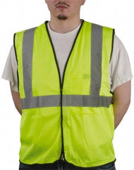 OccuNomix - Size L/XL High Visibility Yellow Mesh General Purpose Vest - 40 to 42" Chest, ANSI 107-2015, Hook & Loop Closure, 1 Pocket, Polyester - All Tool & Supply