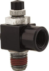 ARO/Ingersoll-Rand - 1/4" Male NPT x 1/4" Female NPT Right Angle Flow Control Valve - 0 to 150 psi & Brass Material - All Tool & Supply