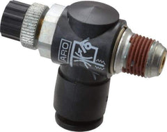 ARO/Ingersoll-Rand - 1/8" Male NPT x 1/4" Female NPT Right Angle Flow Control Valve - 0 to 150 psi & Brass Material - All Tool & Supply