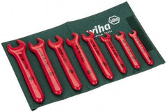 Wiha - 8 Piece, 5/16" to 3/4", Open End Wrench Set - Inch Measurement Standard, Insulated Finish, Comes in Roll Up Pouch - All Tool & Supply