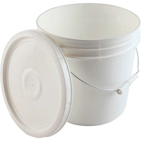 Dynalon Labware - 1 6-Piece 2 Gal 9.291" High, High-Density Polyethylene Round White Single Pail - All Tool & Supply