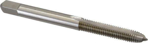 Hertel - #8-32 UNC, H3, 2 Flutes, Plug Chamfer, Bright Finish, High Speed Steel Spiral Point STI Tap - 2-3/8" OAL - Exact Industrial Supply