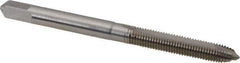 Hertel - M4x0.70 Metric Coarse, D1, 2 Flutes, Plug Chamfer, Bright Finish, High Speed Steel Spiral Point STI Tap - 2-3/8" OAL - Exact Industrial Supply