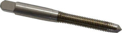 Hertel - M6x1.00 Metric Coarse, D2, 2 Flutes, Plug Chamfer, Bright Finish, High Speed Steel Spiral Point STI Tap - 2-23/32" OAL - Exact Industrial Supply