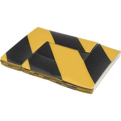 NMC - Black & White Striped Vinyl Die Cut Shape Angles - 2" Wide x 0.02" Thick, General Traffic - All Tool & Supply