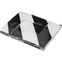 NMC - Black & White Striped Vinyl Die Cut Shape Angles - 2" Wide x 0.02" Thick, General Traffic - All Tool & Supply