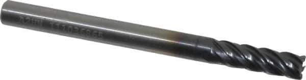 Kennametal - 3/16", 5 Flute, Solid Carbide, 0.015" Corner Radius End Mill - 2-1/4" OAL, 5/8" LOC - All Tool & Supply