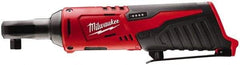 Milwaukee Tool - 1/4" Drive 12 Volt Inline Cordless Impact Wrench & Ratchet - 250 RPM, 30 Ft/Lb Torque, Lithium-Ion Batteries Not Included - All Tool & Supply