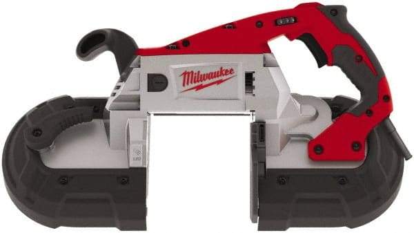 Milwaukee Tool - 120 Volt, Electric Handheld Bandsaw - 5 Inch (Round) and 5 x 5 Inch (Rectangular) Depth of Cut, 300 and 380 SFPM, 11 Amp - All Tool & Supply