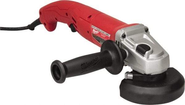 Milwaukee Tool - 4-1/2" Wheel Diam, 11,000 RPM, Corded Angle & Disc Grinder - 5/8-11 Spindle, 120 Volts, 11 Amps - All Tool & Supply