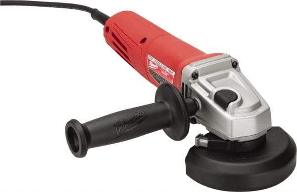 Milwaukee Tool - 4-1/2" Wheel Diam, 11,000 RPM, Corded Angle & Disc Grinder - 5/8-11 Spindle, 120 Volts, 11 Amps - All Tool & Supply