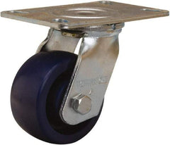 Hamilton - 4" Diam x 2" Wide x 5-5/8" OAH Top Plate Mount Swivel Caster - Polyurethane, 750 Lb Capacity, Sealed Precision Ball Bearing, 4-1/2 x 6-1/4" Plate - All Tool & Supply