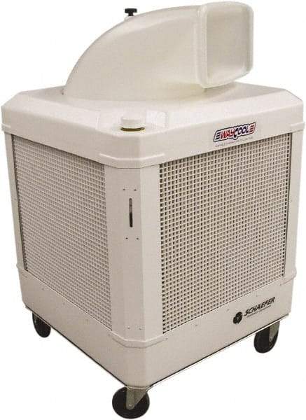 Schaefer Ventilation Equipment - 24 Gal Capacity, 1 hp, 2,460 & 1,660 CFM Evaporative Cooler - 13.7 Amp Rating, 115 Volts, 2 Speed - All Tool & Supply