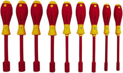 Wiha - 9 Piece 3/16 to 5/8" Insulated Nutdriver Set - Cushion Grip Handle - All Tool & Supply