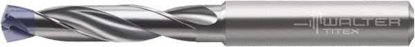 Walter-Titex - 1/4" 140° Solid Carbide Jobber Drill - TiNAl Finish, Right Hand Cut, Spiral Flute, Straight Shank, 91mm OAL, X-treme Inox Point - All Tool & Supply