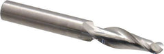 Onsrud - 3/8" Cutting Diam x 1-1/8" Length of Cut, 2 Flute, Upcut Spiral Router Bit - Uncoated, Right Hand Cut, Solid Carbide, 3" OAL x 3/8" Shank Diam, Ball End Taper, 30° Helix Angle - All Tool & Supply