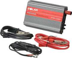 Solar - 2 Connection, 12 VDC Input, 120 VAC Output, 1,000 Peak Wattage, Power Inverter - 500 Watt Continuous Output Power - All Tool & Supply