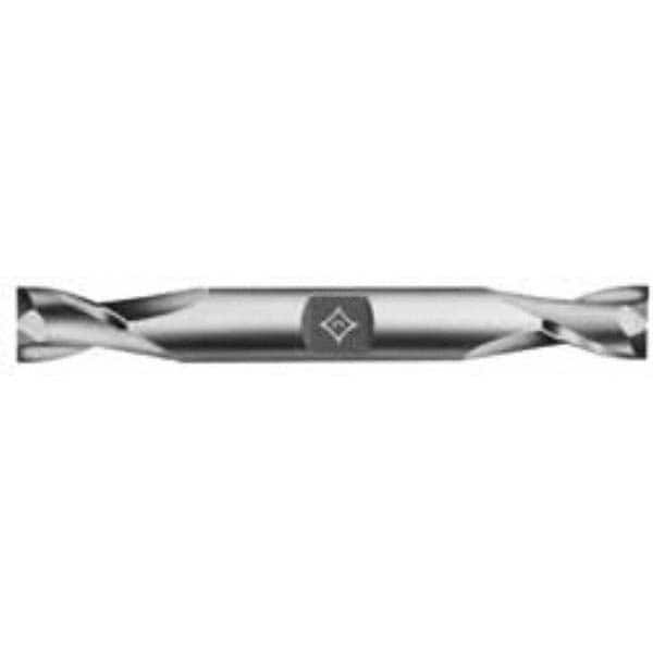 Square End Mill: 7/8'' Dia, 1-9/16'' LOC, 7/8'' Shank Dia, 6-1/8'' OAL, 2 Flutes, High Speed Steel Double End, Uncoated, Spiral Flute, 30 ° Helix, Centercutting, RH Cut, RH Flute, Series HD-2