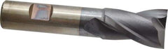 Cleveland - 1", 1-1/2" LOC, 3/4" Shank Diam, 4" OAL, 2 Flute, High Speed Steel Square End Mill - Single End, TiCN Finish, Spiral Flute, 30° Helix, Centercutting, Right Hand Cut, Right Hand Flute, Series HG-2 - All Tool & Supply