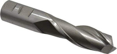 Cleveland - 7/8", 2-1/2" LOC, 7/8" Shank Diam, 5-3/4" OAL, 2 Flute, High Speed Steel Square End Mill - Single End, Uncoated, Spiral Flute, 30° Helix, Centercutting, Right Hand Cut, Right Hand Flute, Series HG-2 - All Tool & Supply