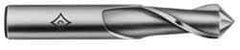 Cleveland - 7/16" Diam, 13/16" LOC, 2 Flute, 90° Point Angle, High Speed Steel Drill Mill - TiN Finish, 2-1/2" OAL, 3/8" Shank Diam - All Tool & Supply