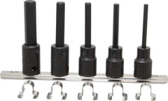 Proto - 5 Piece 3/8" Drive Metric Impact Hex Bit Socket Set - 4 to 10mm Hex - All Tool & Supply