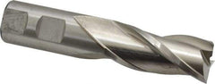 Cleveland - 7/8", 1-7/8" LOC, 7/8" Shank Diam, 4-1/8" OAL, 3 Flute, High Speed Steel Square End Mill - Single End, Uncoated, Spiral Flute, 30° Helix, Centercutting, Right Hand Cut, Right Hand Flute, Series HG-3 - All Tool & Supply