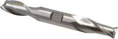 Cleveland - 5/8", 1-1/8" LOC, 5/8" Shank Diam, 5" OAL, 2 Flute, Cobalt Square End Mill - Double End, Uncoated, Spiral Flute, 30° Helix, Centercutting, Right Hand Cut, Right Hand Flute, Series HDC-2 - All Tool & Supply