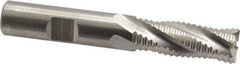 Cleveland - 1/2" Diam, Coarse Pitch, 1-1/4" LOC, 4 Flute Powdered Metal Roughing Square End Mill - Uncoated, 3-1/4" OAL, 1/2" Shank Diam, Single End, 30° Helix - All Tool & Supply