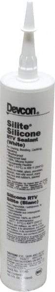 Devcon - 10.3 oz Cartridge White RTV Silicone Joint Sealant - 450°F Max Operating Temp - All Tool & Supply