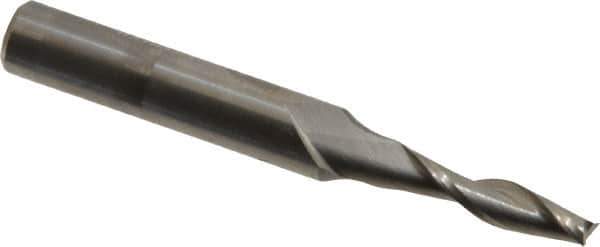 Onsrud - 5/32" Cutting Diam x 5/8" Length of Cut, 2 Flute, Upcut Spiral Router Bit - Uncoated, Right Hand Cut, Solid Carbide, 2" OAL x 1/4" Shank Diam, Double Edge, 30° Helix Angle - All Tool & Supply