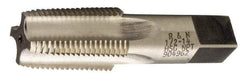 Reiff & Nestor - 1-1/2 - 11-1/2 NPTF Thread, 7 Flute Standard Pipe Tap - 4-1/4" OAL, 1-3/4" Thread Length, 1-1/2" Shank Diam, Oxide Finish, High Speed Steel - Exact Industrial Supply