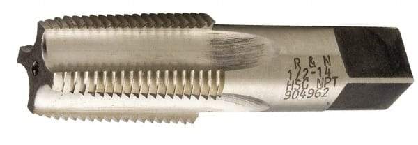 Reiff & Nestor - 1 - 11-1/2 NPTF Thread, 5 Flute Standard Pipe Tap - 3-3/4" OAL, 1-3/4" Thread Length, 1-1/8" Shank Diam, Bright Finish, High Speed Steel - Exact Industrial Supply