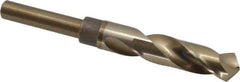 Chicago-Latrobe - 3/4" Drill, 118° Point, Cobalt Silver Deming & Reduced Shank Drill Bit - Oxide/Gold Finish, 6" OAL, Straight Shank, 3-1/8" Flute Length, Right Hand Cut, Split Point, Spiral Flute, Regular Spiral - All Tool & Supply