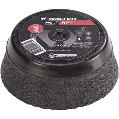 WALTER Surface Technologies - 6" Diam, Surface Grinding Wheel - Aluminum Oxide/Silicon Carbide Blend, Type 11, 6,800 Max RPM, Resinoid Bond - All Tool & Supply