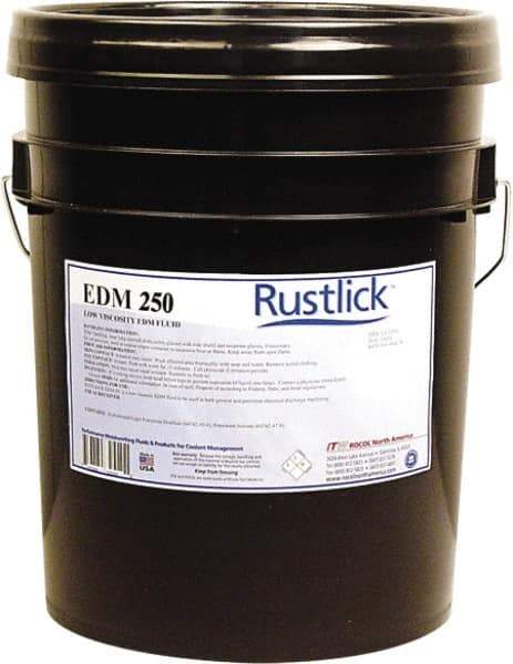 Rustlick - Rustlick EDM-250, 5 Gal Pail EDM/Dielectric Fluid - Straight Oil, For Electric Discharge Machining - All Tool & Supply