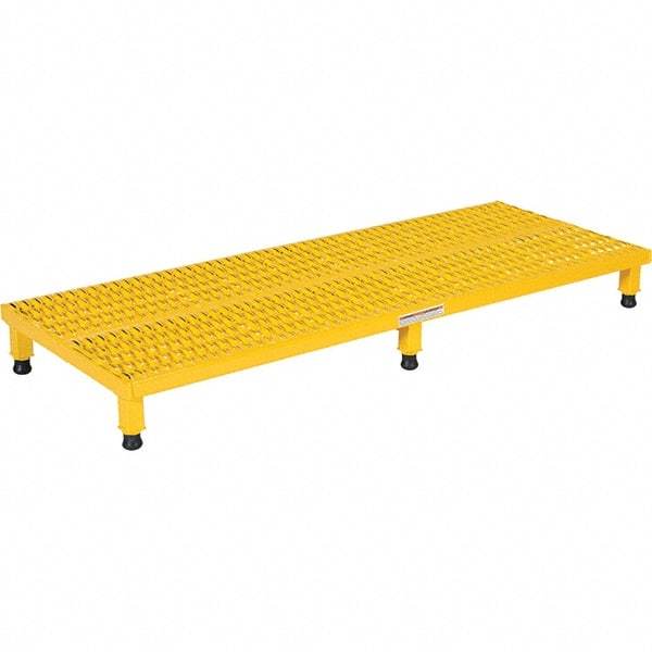 Vestil - 5" High x 24" Wide x 60" Deep, Yellow Step Stand - Steel, 500 Lb Capacity - All Tool & Supply