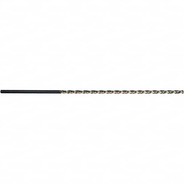 Extra Length Drill Bit: 0.3438″ Dia, 130 °, High Speed Steel Uncoated, 11.0236″ Flute Length, Parabolic Flute, Straight-Cylindrical Shank, Series 504