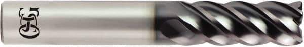 OSG - 1/2", 5 Flute, Solid Carbide, 0.03" Corner Radius End Mill - 3" OAL, 1" LOC - All Tool & Supply