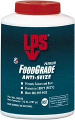 LPS - 0.5 Lb Brush Top Food Grade Anti-Seize Lubricant - Metal Free, -1,800°F, Opaque Off-White, Food Grade - All Tool & Supply